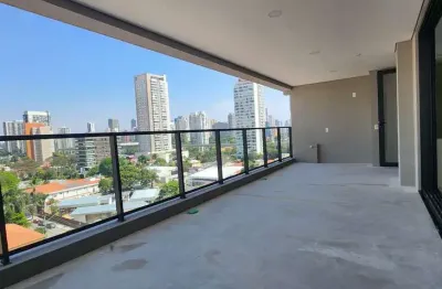 Cobertura 330m² 4 suítes 4 vagas nova no contrapiso Brooklin Novo