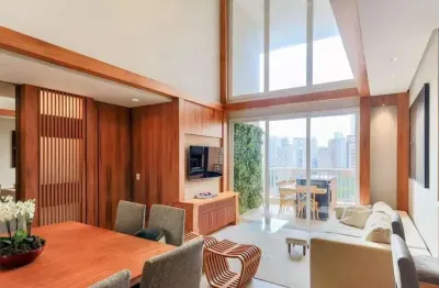 Lindíssimo apartamento com pé-direito duplo e finamente mobiliado e decorado!