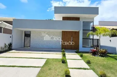 Casa perfeita com 3 quartos e área gourmet à venda em condomínio fechado, maricá