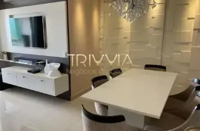 Apartamento decorado com 3 vagas, churrasqueira e lazer completo