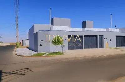 Casa 2 quartos com cozinha americana – 54m² de construção e garagem ampla