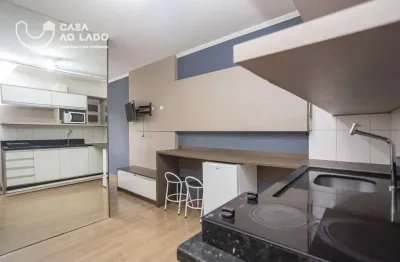 Apartamento 24m² mobiliado com 01 quarto no centro cívico - curitiba/pr.