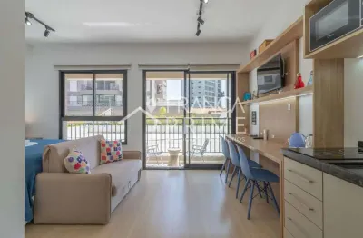 Studio à venda mobiliado - 29m2 - 1 quarto / varanda / vila madalena são paiulo sp.