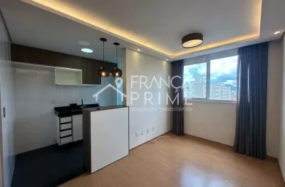 Imóvel de 43m², armários planejados na cozinha , andar alto, aquecedor a gás, gás encanado.