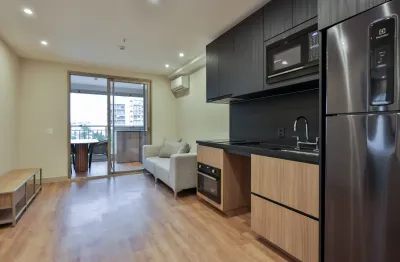 Apartamento (semi mobiliado) locação com 44m2 com 1 dormitório (suíte) em moema - são paulo - sp