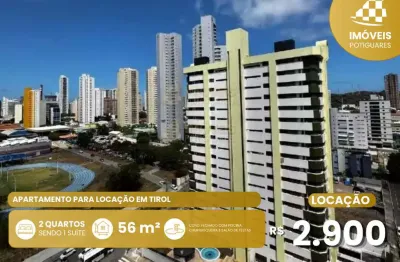 Apartamento para aluguel, 2 quartos, 1 suíte, 1 vaga, tirol - natal/rn