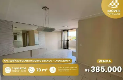 Apartamento à venda, 3 quartos, 1 suíte, lagoa nova - natal/rn