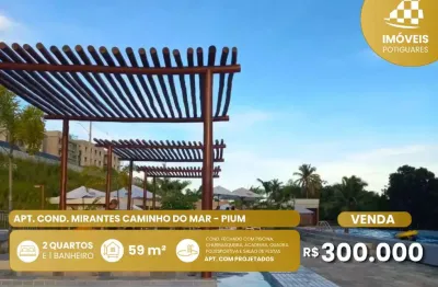 Apartamento à venda, 2 quartos, 1 vaga, pium (distrito litoral) - parnamirim/rn