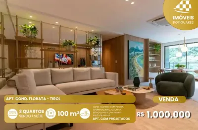 Apartamento com 3 quartos à venda no Tirol, Natal 