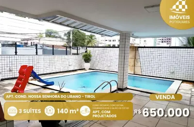 Apartamento com 3 quartos à venda no Tirol, Natal 