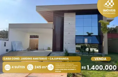 Casa à venda, 4 quartos, 4 suítes, 3 vagas, cajupiranga - parnamirim/rn