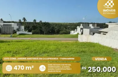 Terreno em condomínio fechado à venda no Cajupiranga, Parnamirim 