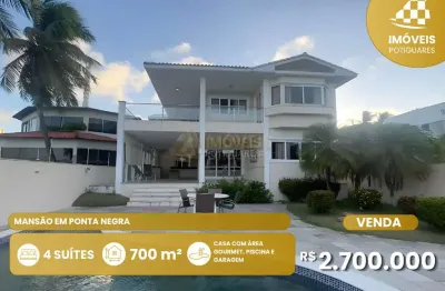 Casa à venda, 5 quartos, 4 suítes, 4 vagas, ponta negra - natal/rn