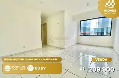 Apartamento à venda, 2 quartos, 1 suíte, 1 vaga, nova parnamirim - parnamirim/rn