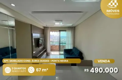 Apartamento mobiliado com vista para o mar em ponta negra, natal – 67 m², 2 quartos (1 suíte)