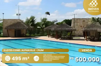 Alphaville natal – 3 lotes exclusivos, nascente e esquina, prontos para construir