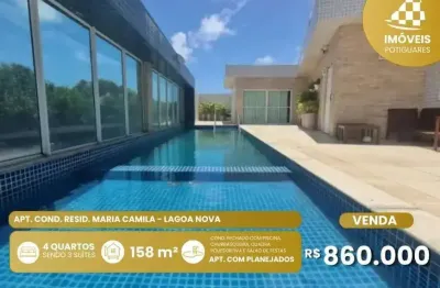 Apartamento à venda, 3 quartos, 3 suítes, 1 vaga, lagoa nova - natal/rn