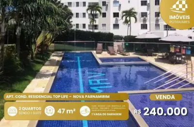 Apartamento à venda, 2 quartos, 1 suíte, 1 vaga, nova parnamirim - parnamirim/rn