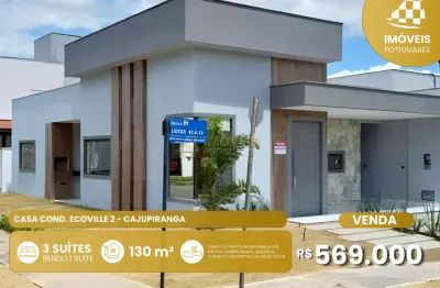 Casa à venda, 3 quartos, 2 suítes, 2 vagas, cajupiranga - parnamirim/rn