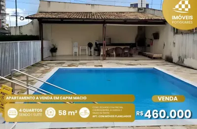 Apartamento à venda, 4 quartos, 2 suítes, 2 vagas, capim macio - natal/rn