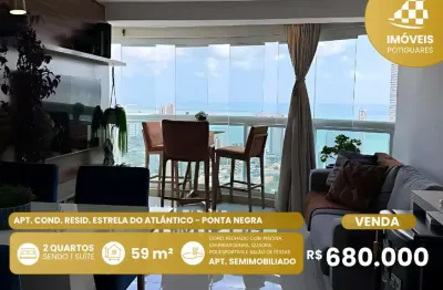 Apartamento à venda, 2 quartos, 1 suíte, 1 vaga, ponta negra - natal/rn