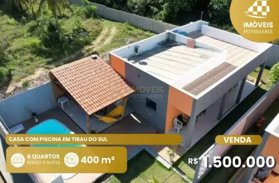 Casa à venda, 6 quartos, 2 suítes, 6 vagas, pipa - tibau do sul/rn