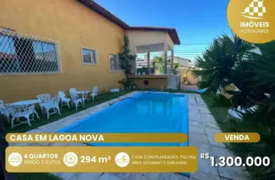 Casa à venda, 5 quartos, 3 suítes, 3 vagas, lagoa nova - natal/rn