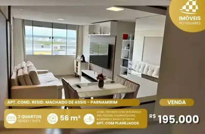 Apartamento à venda, 2 quartos, 1 suíte, 1 vaga, parque das árvores - parnamirim/rn