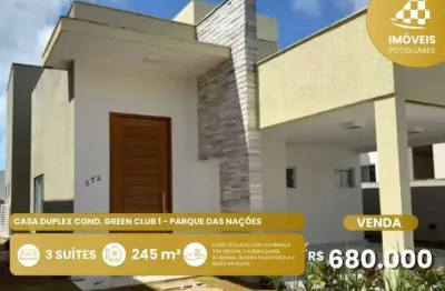 Casa à venda, 3 quartos, 3 suítes, 3 vagas, parque das nações - parnamirim/rn