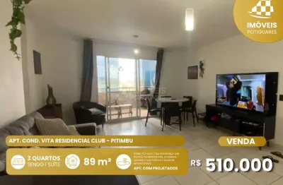 Apartamento com 3 quartos à venda no Pitimbu, Natal 