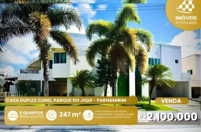 Imóvel para venda possui 247 metros quadrados com 5 quartos em parque do jiqui - parnamirim - rn