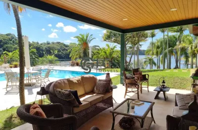 Exuberante casa na represa com 5 suítes no condomínio porto de ibiúna-sp