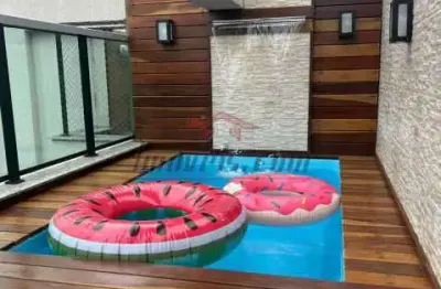 Cobertura com 3 quartos à venda na rua retiro dos artistas, 1676, pechincha, rio de janeiro, 170 m2 por r$ 759.000