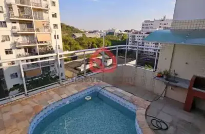 Cobertura com 4 quartos à venda na estrada pau-ferro, 113, pechincha, rio de janeiro, 176 m2 por r$ 1.200.000