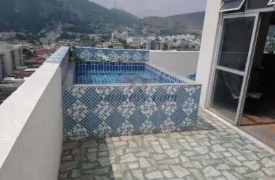 Cobertura com 3 quartos à venda na rua cândido benício, 1671, campinho, rio de janeiro, 175 m2 por r$ 450.000