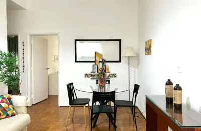 Flat com 60m² mobiliado no paraíso - 2 dormitórios, 1 vaga, andar alto