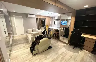 Flat alto padrão home design pinheiros – suíte com closet, varanda gourmet e estrutura completa