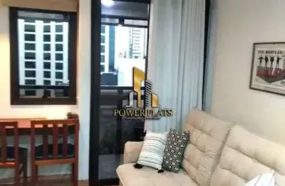 Flat moema ibijaú - 1 suíte, mobiliado, andar alto, vista, 45m², 1 vaga