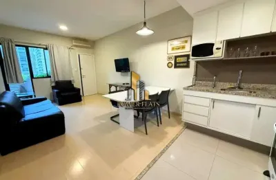 Lindo flat mobiliado para aluguel no le bougainville, com 40 m² e lazer completo