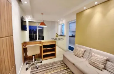Flat mobiliado para aluguel no brooklin paulista – 33m², 1 quarto, piscina e lazer completo