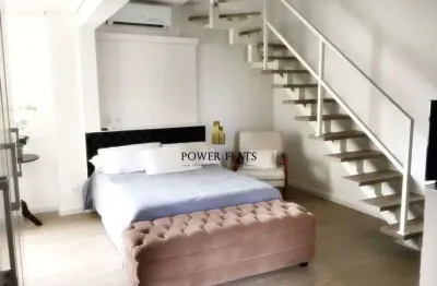 Flat duplex mobiliado 1 quarto para aluguel na vila olímpia – 38m², condomínio com lazer completo