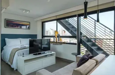 Flat duplex mobiliado no edifício living design – vila madalena