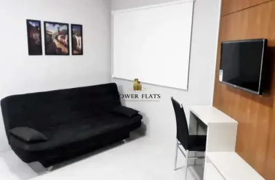 Flat mobiliado para locação – 35m², 1 quarto, 1 banheiro – santo amaro/sp