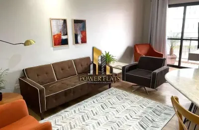 Flat mobiliado com 1 suíte e varanda na vila nova conceição – 40m²