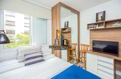 Studio charmoso no pauliceia, república – 33 m², pé-direito alto e vista norte