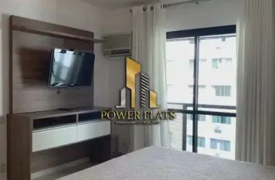 Flat mobiliado para locação no edifício interative – 38m², 1 suíte, 1 vaga – jardim paulista/sp