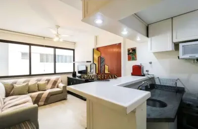 Flat de luxo mobiliado nos jardins | 1 suíte | 1 vaga | próximo ao metrô | cond. full