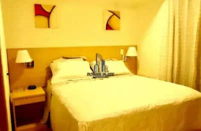 Flat mobiliado na bela cintra: 1 q, piscina, sauna, academia!