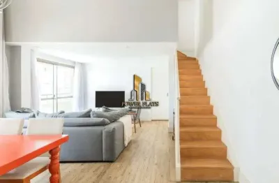 Flat duplex equipado e decorado – 100m² – 2 suítes em brooklin paulista - são paulo - sp
