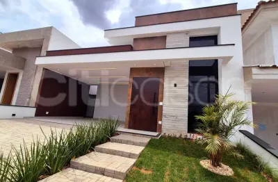 Casa térrea nova com projeto moderno, 3 suítes e spa, no condomínio campos do conde, sorocaba/sp